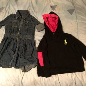 Girls POLO dress and sweater. Like New!